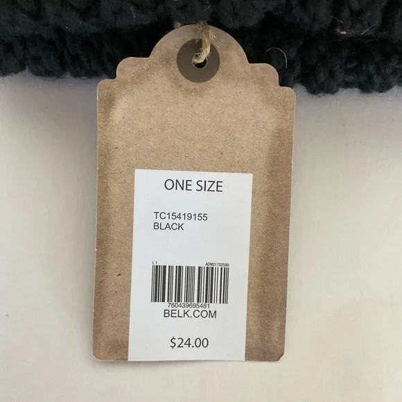 True Craft black Pom Pom Knit Hat NWT - Picture 5 of 10